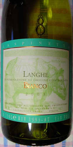 051217 La Spinetta Langhe Bianco (Sauvignon Blanc) 2003.jpg